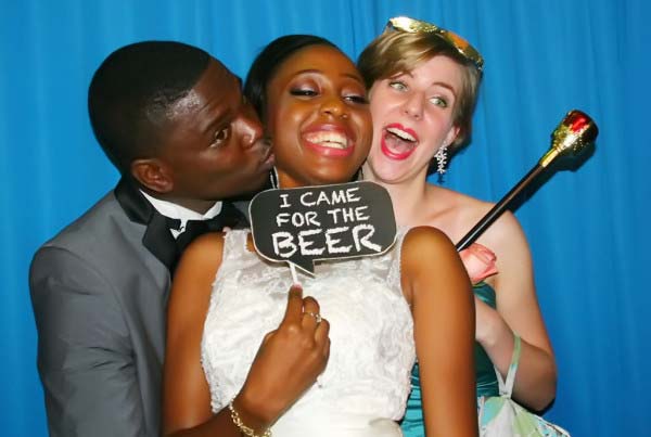 photo booth fun by couple wedding nigeria
